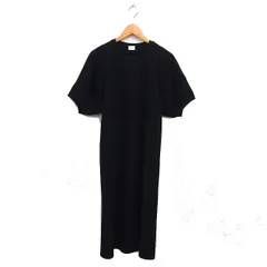アーバンリサーチ ドアーズ URBAN RESEARCH DOORS ワンピース ゆったり ロング クルーネック ボリュームスリーブ 五分袖 M 黒 ブラック /NT35