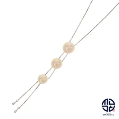 TASAKI 田崎 タサキ 925 SILVER シルバー 真珠 マベパール3P ネックレス ジュエリー アクセサリー ブランド