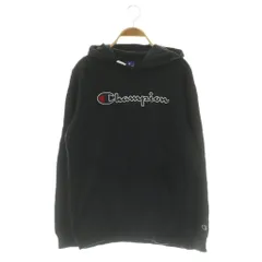 チャンピオン CHAMPION スウェットパーカー プルオーバー 長袖 裏起毛 刺繍 2XL ブラック /MY ■OS ■GY58