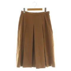 ダックス DAKS プリーツスカート ロング ウール 63-90 ブラウン /MY ■OS ■ECC001