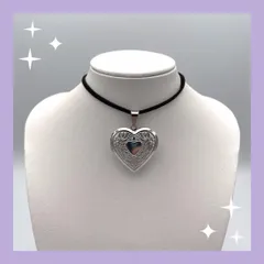 ネックレス シルバー ハート チャーム チョーカー Y2K ジュエリー ハート型 ペンダント ステンレス