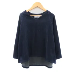 アーバンリサーチ サニーレーベル URBAN RESEARCH Sonny Label カットソー 長袖 Vネック F 紺 ネイビー /YK12