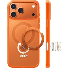 【新品】 TORRAS iPhone 17 Pro 用 ケース【多機能一体・360°新定点回転スタント?】 Magsafe対応 【Ostand Q3 Spin】高耐久性 耐衝撃 セ?ンマイ式スタント? リンク? 縦横両対応 マク?ネット搭載 急速充電対応  1