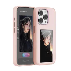 【新品】 KSOPUERT Inkスクリーン携帯カバー 適用 iphone 15 PRO DIY スマートフォンケース ピンク 携帯 電話 ケース 1