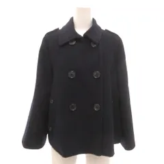 グリーンレーベルリラクシング ユナイテッドアローズ green label relaxing Pコート ピーコート ジャケット ウール 36 紺 ネイビー エポレット ショート丈 /YJ ■YHS13