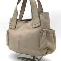 【美品】ニナリッチ NINA RICCI ハンドバッグ レザー ベージュ 本革 鞄