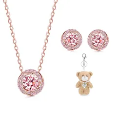 【人気商品】レディース 0.5ct 一粒 ネックレス ピンク ネックレス ペンダント シルバー925 アクセサリー 誕生日 女性 ジュエリーバレンタイン ギフト ホワイトデー お返し 入学式 卒業式