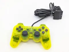 動作確認済み SONY 純正 PS2 DUALSHOCK2 コントローラー SCPH-10010 クリアイエロー