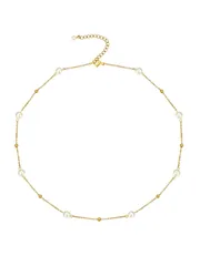 【人気商品】人工真珠 6mm/8mm/10mm珠 チェーン 40cm シンプル レディース アクセサリー 冠婚葬祭 結婚式 パールネックレス パーティー 母の日プレゼント