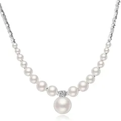 【新着商品】ネックレス おしゃれ ネックレス パーティ 真珠 結婚式 結婚式 お呼ばれ ジルコニア 母の日 つけっぱなし 入卒式 アクセサリー 披露宴 アクセサリー 繊細 人気 カジュアル レディース オシャレ パール 冠婚葬祭