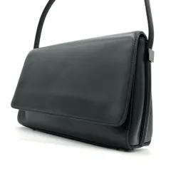 ウンガロ ungaro ハンドバッグ レザー 黒 ブラック フラップ 補修済み 鞄