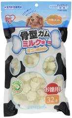 アイリスオーヤマ 犬 おやつ 骨型ガムミルク SSサイズ 32本入