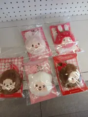 モンチッチ キーホルダー兼 フェイスポーチ セット 5匹 チャム チムタン いちごピンクうさぎ