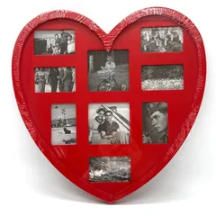新品 Flying Tiger(フライングタイガーコペンハーゲン) ハート型木製 フォトフレーム 写真立て インテリア