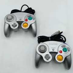 【中古動作品】ゲームキューブ コントローラー シルバー 2個セット Nintendo Gamecube NGC 任天堂 ニンテンドー