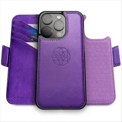 【新品】 Dreem iphone 15 pro max ケースウォレット、画期的なスマートフォンスタンド、ヴィーガンレザー、MagSafeフィット対応、マグネット着脱式フリップカバー、RFID保護カードホルダー、ギフトボックス入り、Fibonacci：パ 0