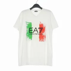 エンポリオアルマーニ EMPORIO ARMANI EA7 VネックTシャツ カットソー プリント 半袖 L ホワイト 白 6P237 273961 国内正規