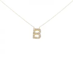 K18YG イニシャルB ダイヤモンド ネックレス 0.12CT
