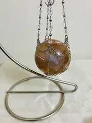 桜瑪瑙　台座付き　スフィア