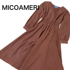 【美品‼️】MICOAMERI カシュクールワンピース　Fサイズ　ウエストゴムのサムネイル