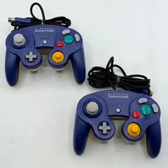 【中古動作品】ゲームキューブ コントローラー バイオレット/クリア 2個セット Nintendo Gamecube NGC 任天堂 ニンテンドー