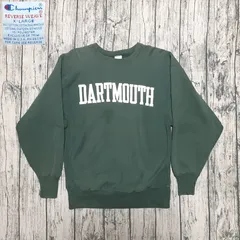 【size XL】USA製 90s 刺繍タグ Champion REVERSE WEAVE DARTMOUTH GREEN チャンピオン リバースウィーブ ダートマス グリーン 緑