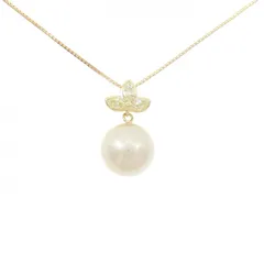 K18YG 白蝶パール ネックレス 13.8mm