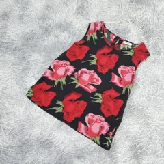 【美品】HIGH CLASSIC ノースリーブカットソー 花柄 (M) 華やか