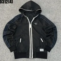 アディダス 3本線 フード ウインドブレーカー ブラック 90