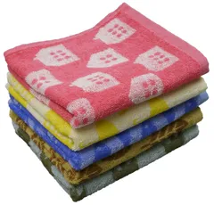 北欧風モチーフ 34×80㎝ 乾きやすい薄手タイプ 5色(5柄)各1枚入 5枚セット まいにち北欧ライフ フェイスタオル SV-2306 Kosugizen