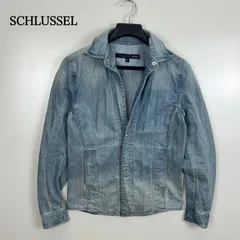 SCHLUSSEL y2k archive wire denim shirts jacket 2 M シュリセル デニム シャツジャケット ワイヤー襟 アーカイブ お兄系のサムネイル