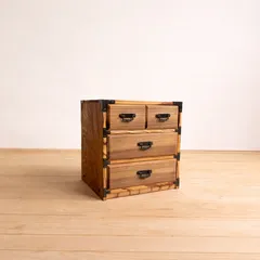 【送料込み・匿名発送】引き出し付き小物入れ　花瓶　セット　古道具　古家具　ビンテージ　アンティーク