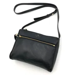 ケイトスペード kate spade レザー ショルダーバッグ 黒 ブラック 本革