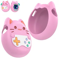 FOR Tamagotchi Paradise 用 ケース【2025新型】fたまごっちパラダイス 用シリコンケース かわいい 柔らかい シリコン製 子供向き 軽量 耐衝撃 ギス防止 指紋防止 装着充電可能 落下防止 全面保護ケース (ピンク) 1