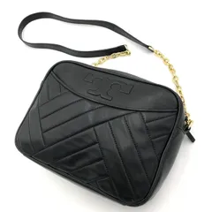 トリーバーチ TORY BURCH レザー チェーン ショルダーバッグ 黒 本革