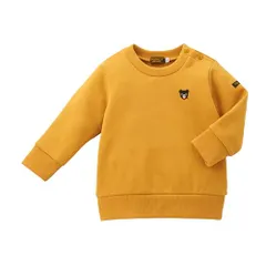 新品 [ミキハウス] ミキハウスダブルビー トレーナー スウェット 長袖 くま 無地 ワンポイント 日本製 男の子 女の子 ベビー キッズ 子供服 63-5601-687 120cm カラシ