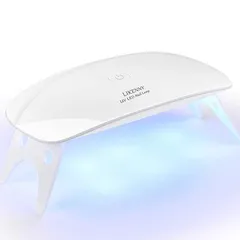 UVライト LEDネイルドライヤー 硬化用UVライト 日本語取扱説明書付 UV&LEDダブルライト タイマー設定可能 ジェルネイル用 折りたたみ式 手足両用 USB式 (ホワイト) 0