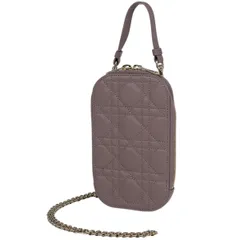 クリスチャンディオール Christian Dior レディディオール チェーンショルダーバッグ 2WAY ハンドバッグ フォンホルダー ショルダーバッグ レザー パープル レディース 【中古】のサムネイル