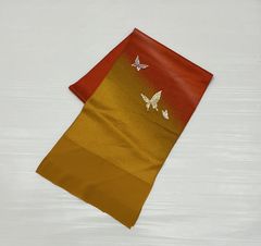 小紋/美品/京友禅/オレンジ/仕立上がり/適応身長142～150㎝/8043 小紋/美品/京友禅/オレンジ/仕立上がり/適応身長142～150㎝/8043の通販