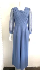 854 aimer anche キャバクラ ドレス ロングドレス パンツドレス オールインワン 袖レース 結婚式 二次会 イベント キャバドレス M