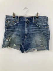 Polo Ralph Lauren ポロラルフローレン デニムパンツ 30 ブルー ショート・ひざ上丈 無地 ブランドロゴ スタンダード レギュラー ヴィンテージ クラッシュ・ダメージ