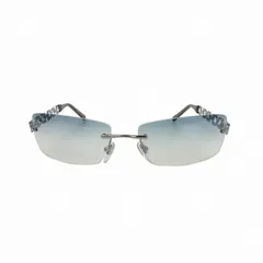 サルヴァトーレフェラガモ Salvatore Ferragamo リムレス ガンチーニ ミラーレンズ サングラス メガネ ブルー 青 1045のサムネイル