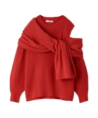 新品 [スナイデル] ディフォメーションニットプルオーバー SWNT255123 レディース RED Free Size