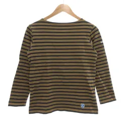 オーチバル ORCIVAL オーシバル バスクシャツ カットソー 1 ボーダー柄 長袖 茶 ブラウン 紺 ネイビー /NU