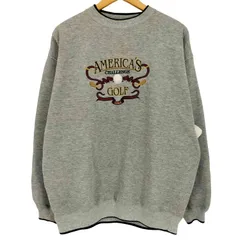 ユーズドフルギ USED古着 red cliff 90s USA ゴルフ刺繍 クルーネックトレーナー スウェット メンズ import：L 