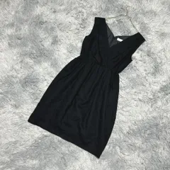 【美品】MERCURYDUO ひざ丈ワンピース フロントクロス(F)大人カワイイ