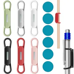 KALOLINNA ペンホルダー 磁気 シリコン 6色 ペン立て ペンホルダー 壁 固定 貼り付け ホワイトボード デスク 冷蔵庫用 整理 整頓 多機能 オフィス用品 マグネット吸着シート付き (6個セット) 1