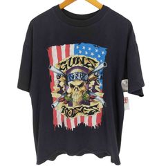 激レア90s ガンズ・アンド・ローゼズ 星条旗スカル ツアーTシャツ XL 