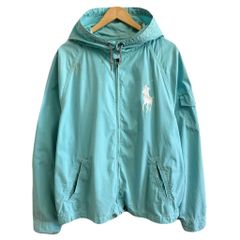 Polo Ralph Lauren ポロ ラルフローレン ビッグポニー フーデッドジャケット TALON タロンジップ ライトブルー ティファニーブルー XXLサイズ No.M933