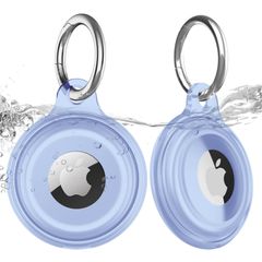 【特価セール】2枚セット AirTagケース IPX8防水 キーリング付き 軽量 耐衝撃性 全面保護 エアタグ用 取り付け簡単 紛失防止に適用 AirTagキーホルダー(青い)